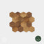 Stereo Standard-Hex Natural Wood Mosaic Wall Panels