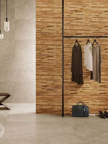 Stereo Voluspa Natural Wood Mosaic Wall Panels