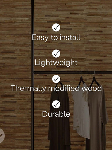 Stereo Voluspa Natural Wood Mosaic Wall Panels