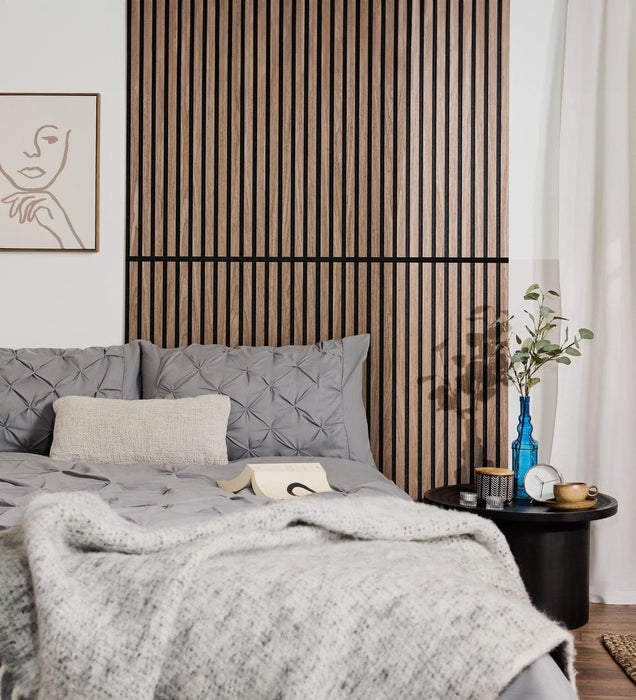 The Wood Veneer Hub Luxury American Walnut Acoustic Slat Wood Wall Panels | Original Slatpanel®