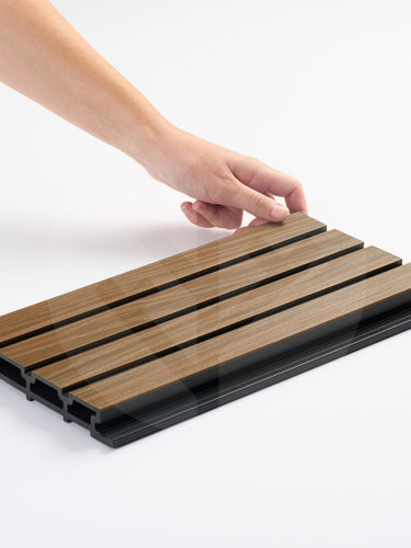 The Wood Veneer Hub Slatpanel® | Wood Effect | Exterior Composite Slat Wall Panel Sample Box