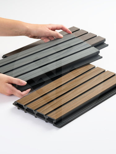The Wood Veneer Hub Slatpanel® | Wood Effect | Exterior Composite Slat Wall Panel Sample Box