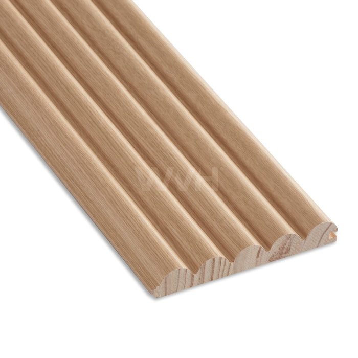 The Wood Veneer Hub Oak Effect Ridge Fluted Tambour Wood Wall Panels