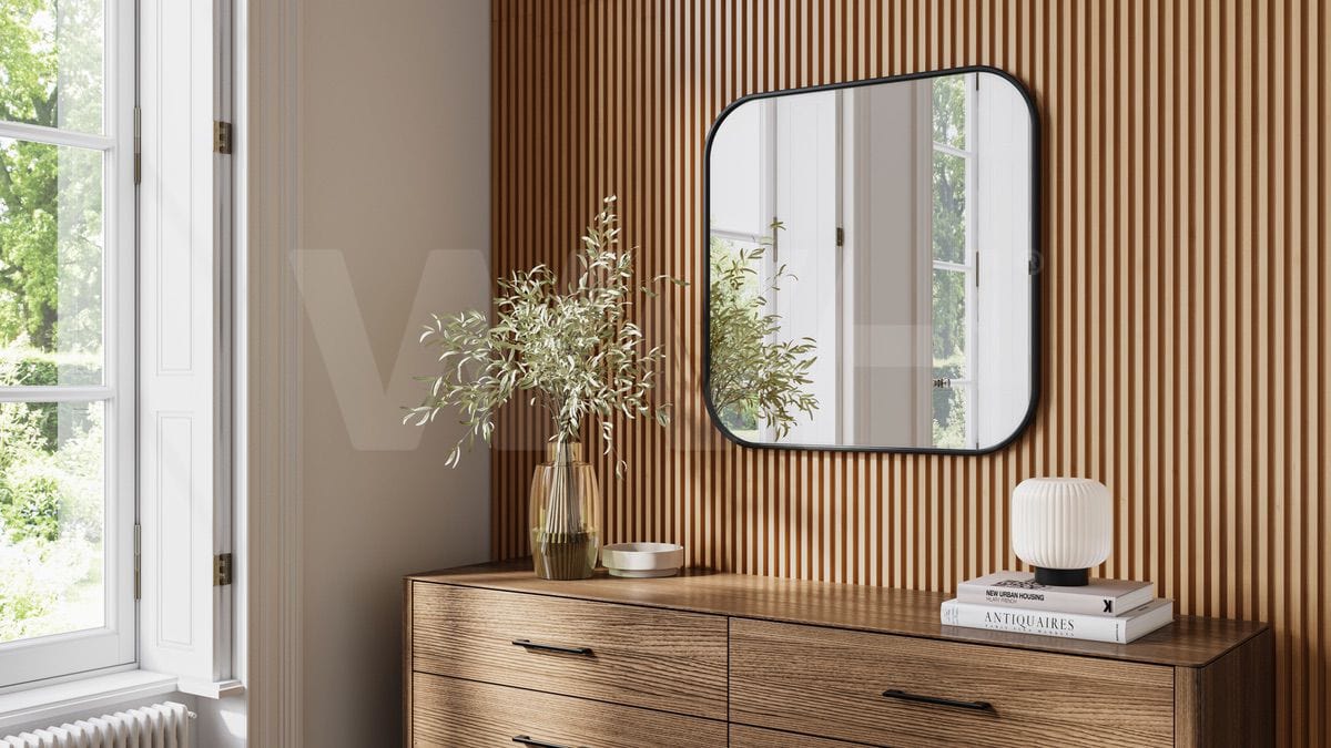 The Wood Veneer Hub Oak Slat Fluted Tambour Wood Effect Wall Panels