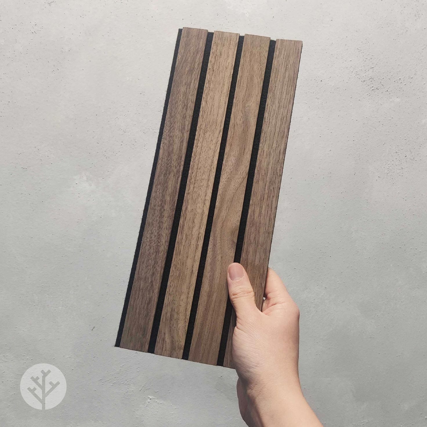 Échantillons de panneaux muraux en bois à lattes larges non acoustiques Slatpanel®