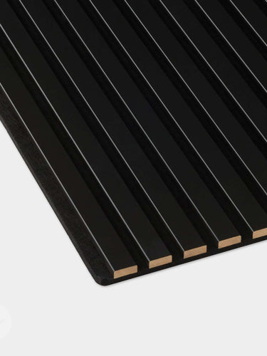 WVH® Acoustic Slat Colour Wall Panels 240cm x 64cm Black Colour Acoustic Slat Wall Panels
