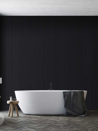 WVH® Acoustic Slat Colour Wall Panels 240cm x 64cm Black Colour Acoustic Slat Wall Panels